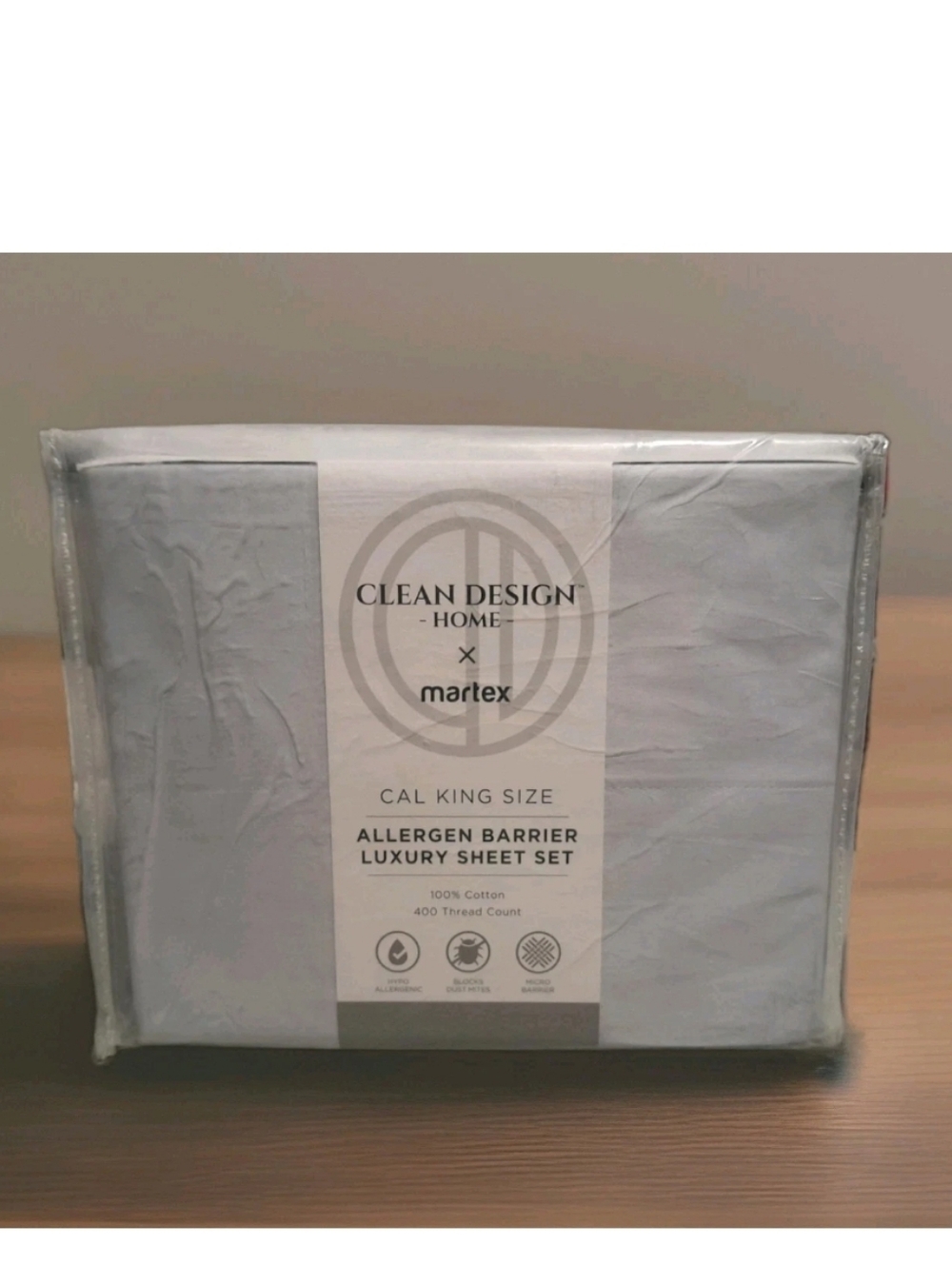 CLEAN DESIGN HOME X MARTEX ALLERGEN BARRIER COTTON SHEET SET CALIFORNIA KING